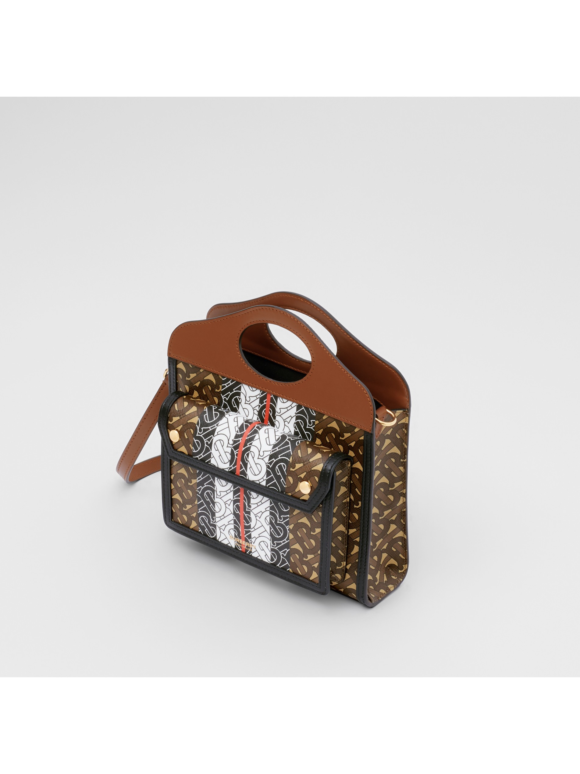 迷你专属标识条纹环保帆布口袋包