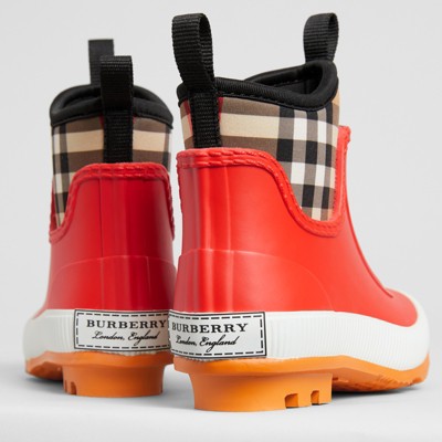 burberry boots red
