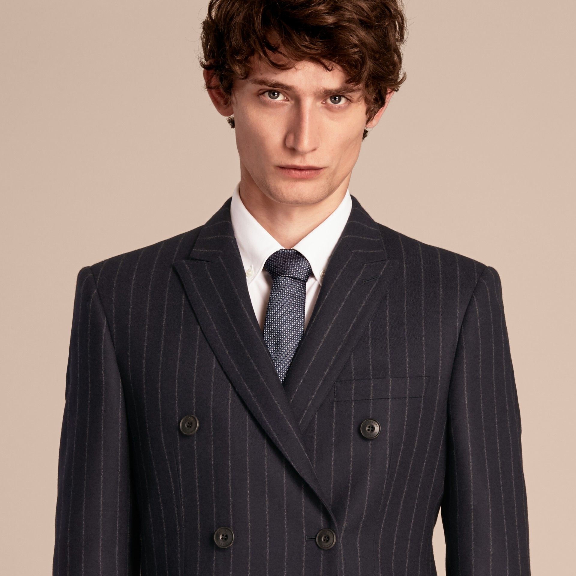 Slim Fit Double-breasted Pinstripe Wool Suit | Burberry