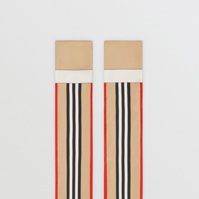 burberry stripe check skinny tie