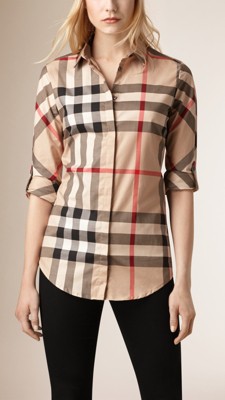 Stretch-Cotton Check Shirt | Burberry
