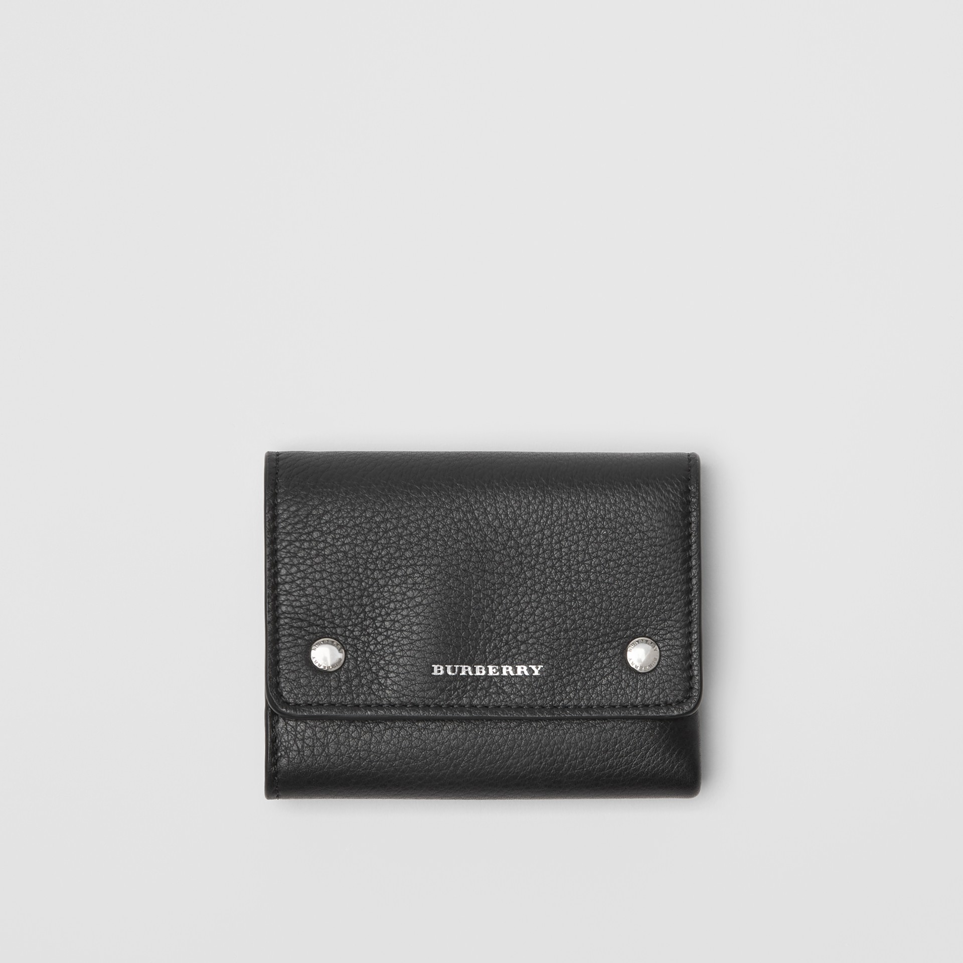 Small Leather Folding Wallet in Black - Women | Burberry United States
