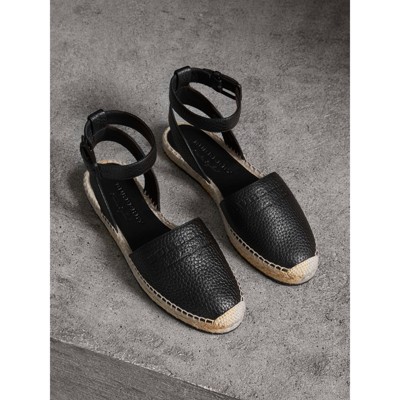 burberry sandals womens black