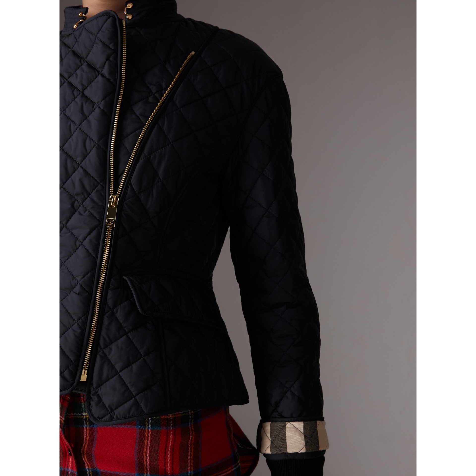 Diamond Quilted Jacket in Navy Burberry United States