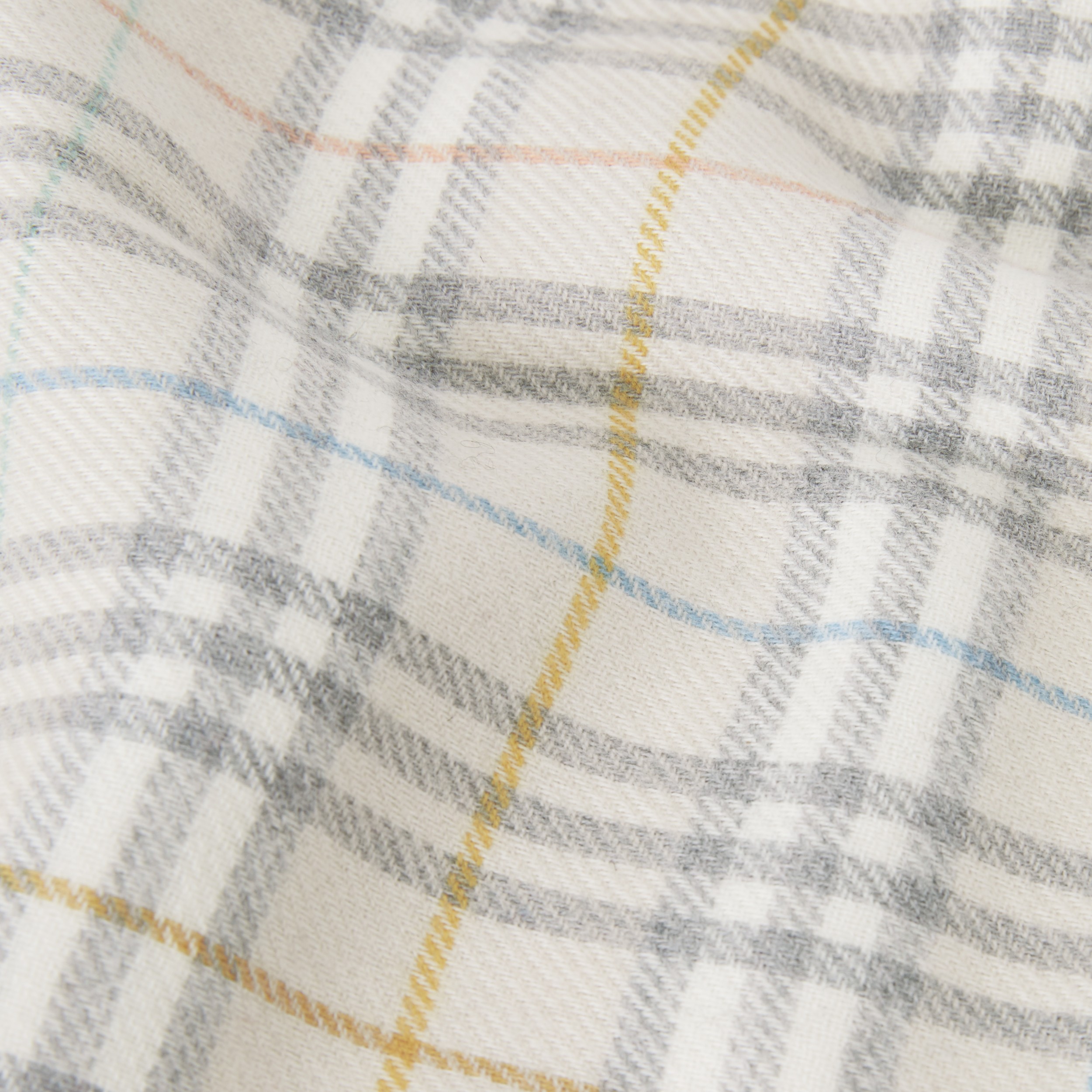 Check Merino Wool Baby Blanket in Ivory Children Burberry United States