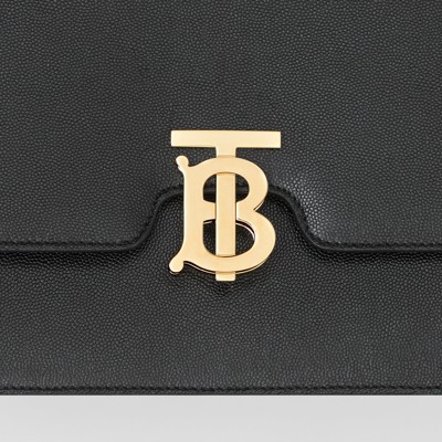 small grainy leather tb bag