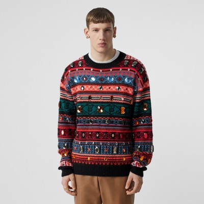 burberry fair isle sweater