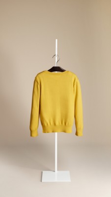 raw edge cotton sweater