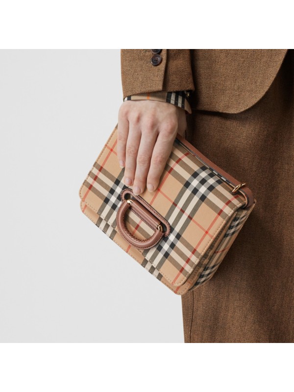 The Small Vintage Check Dring Bag in Archive Beige Women Burberry