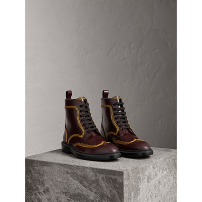 burberry boots mens bordeaux