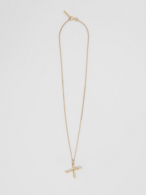 Burberry ‘x' Alphabet Charm Gold-plated Necklace In Light Gold