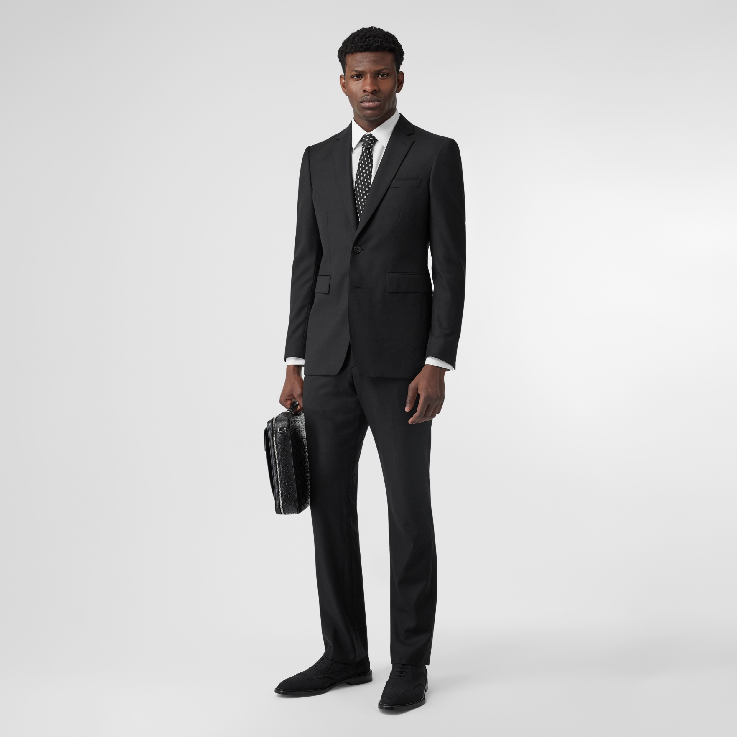 Classic Fit Wool Suit in Black Men Burberry® Official