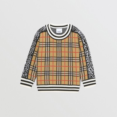 Leopard Merino Wool Jacquard Sweater 