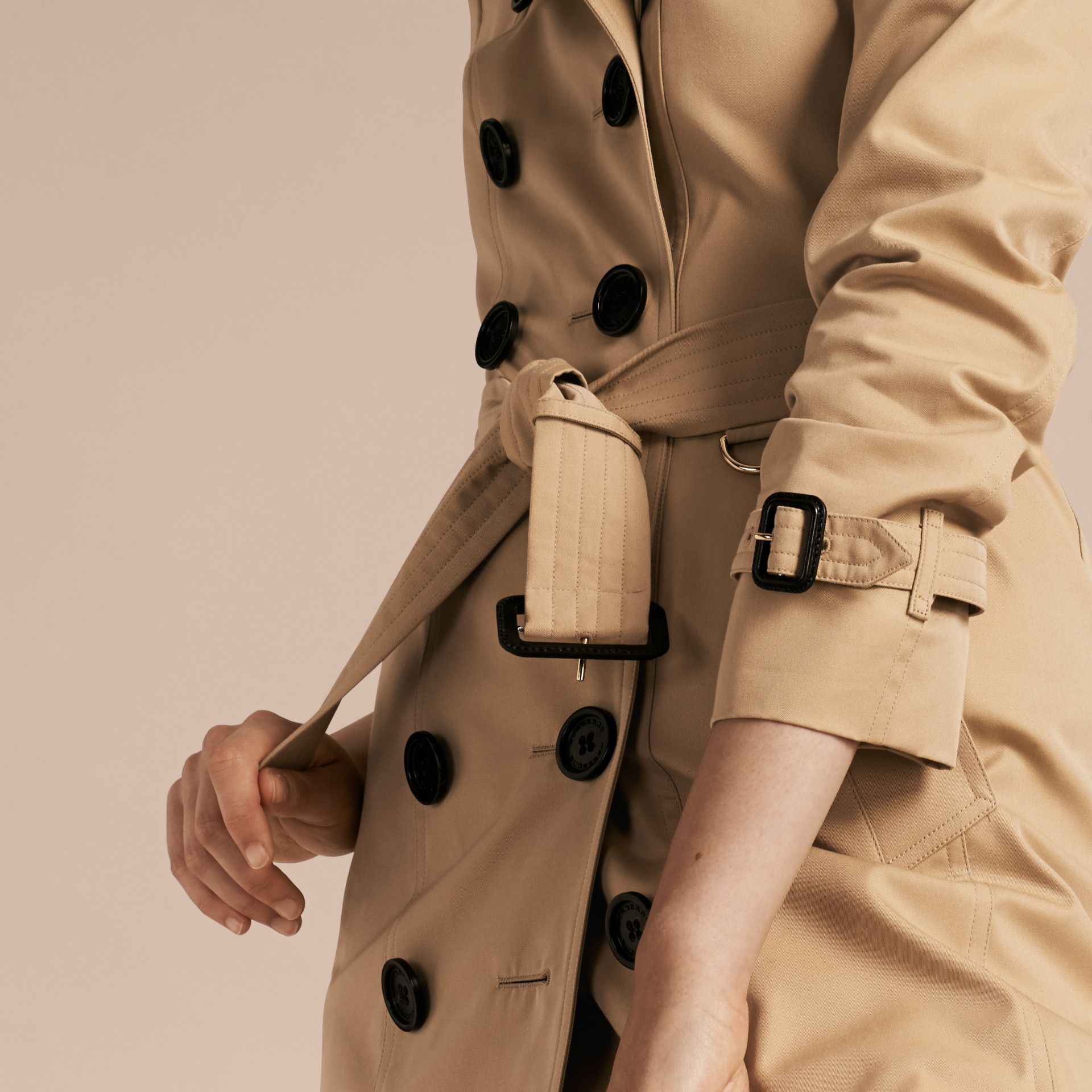 Trench Coat with Check and Heart Lining Burberry