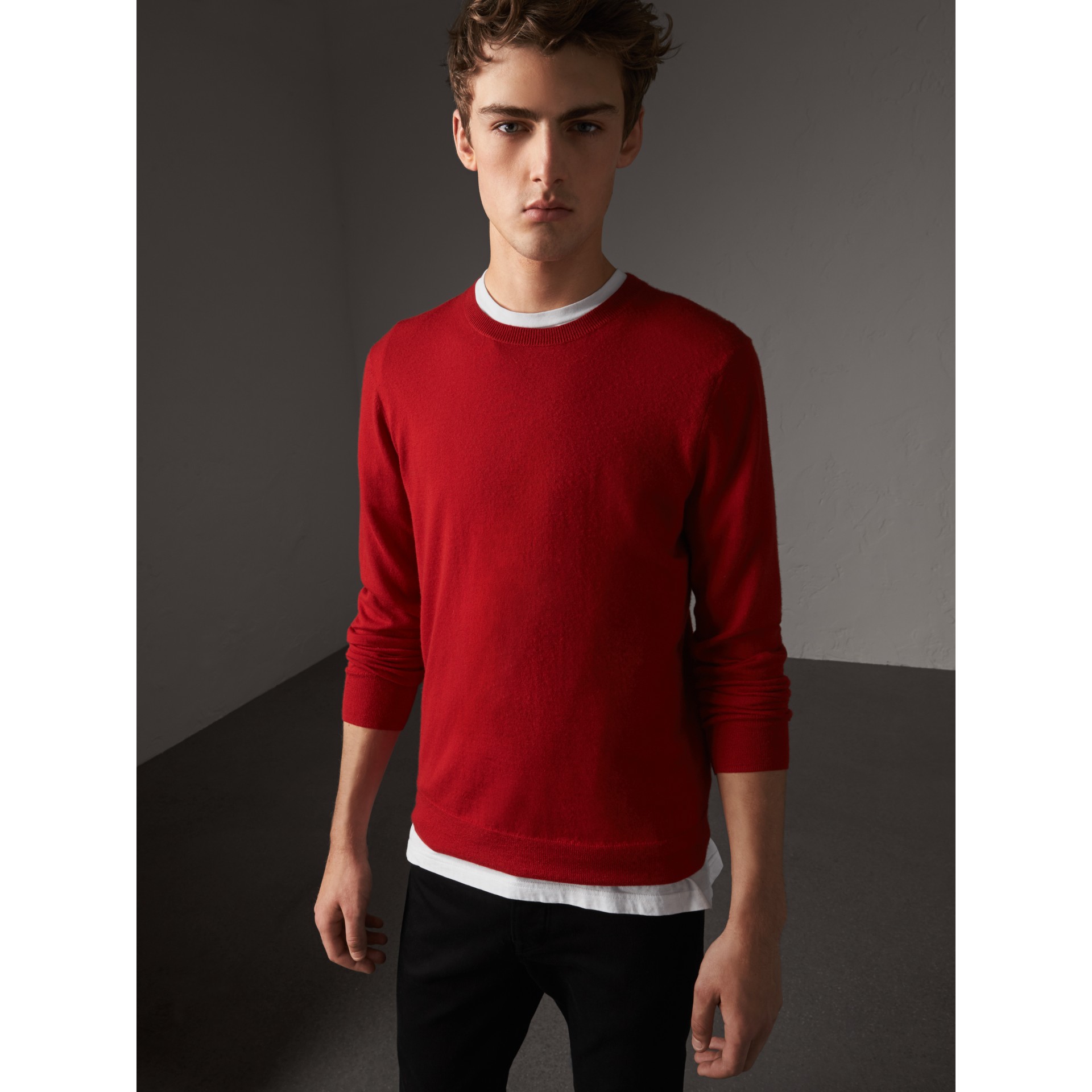 red cashmere sweater mens