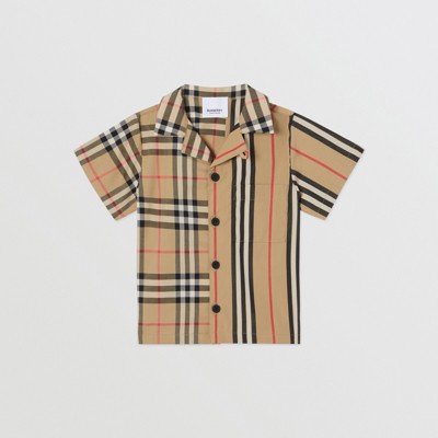 burberry short-sleeve vintage check shirt