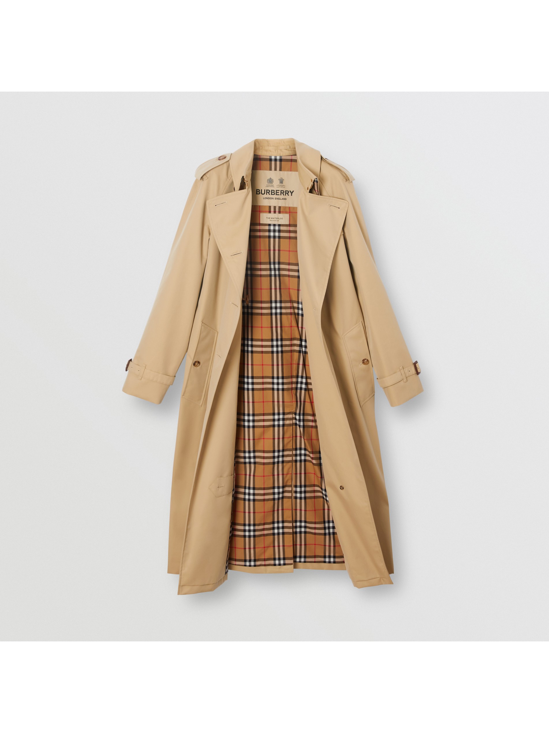 滑铁卢版型 - 长款 heritage trench 风衣 (蜜色) - 女士 | burberry