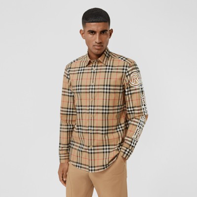 burberry check print shirt