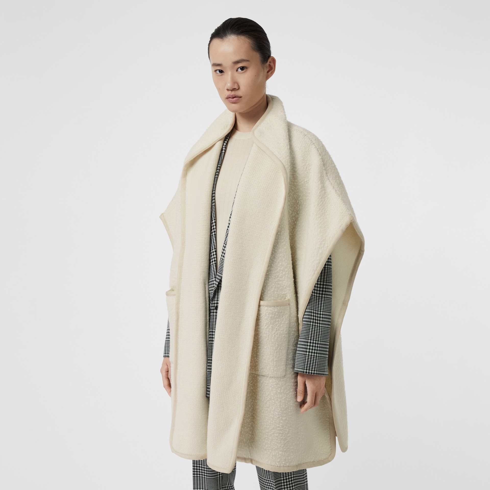 fleece cape coat