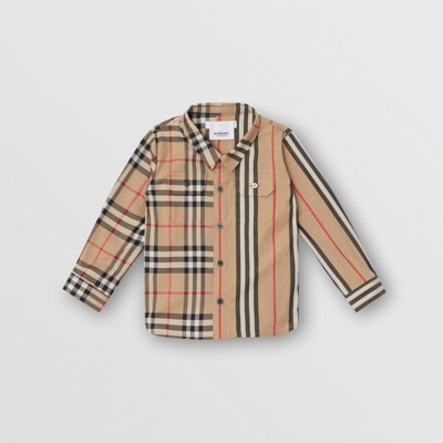 Stripe Cotton Shirt in Archive Beige 