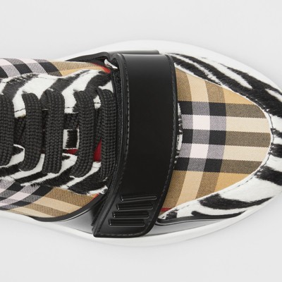 burberry animal print and vintage check sneakers