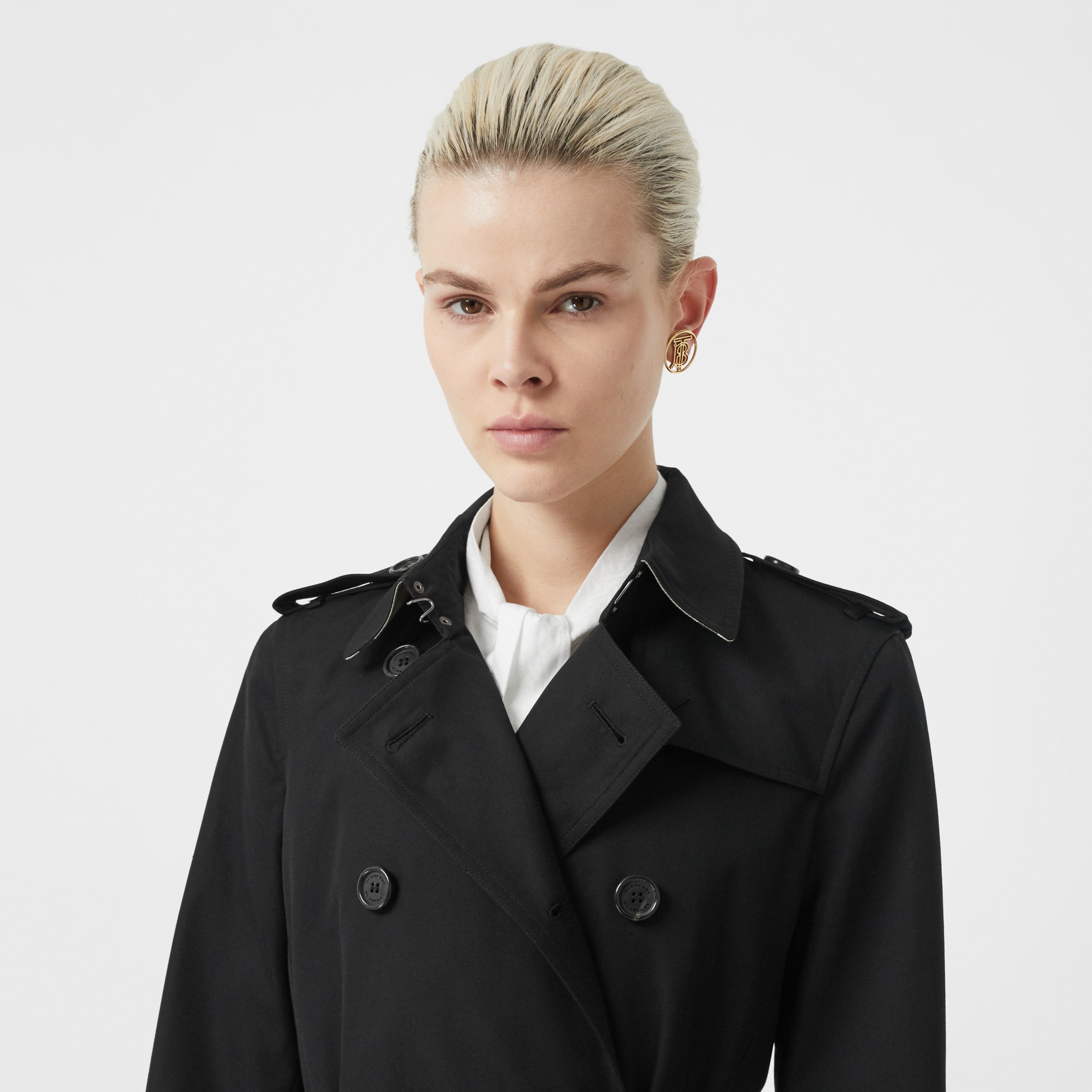 The Kensington – Mid-length Trench Coat in Black - Women | Burberry ...