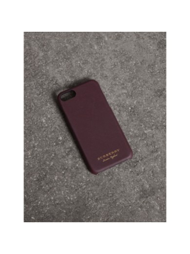 trench 皮革卡片夹 (葡萄酒色) - 男士 | burberry 博柏利