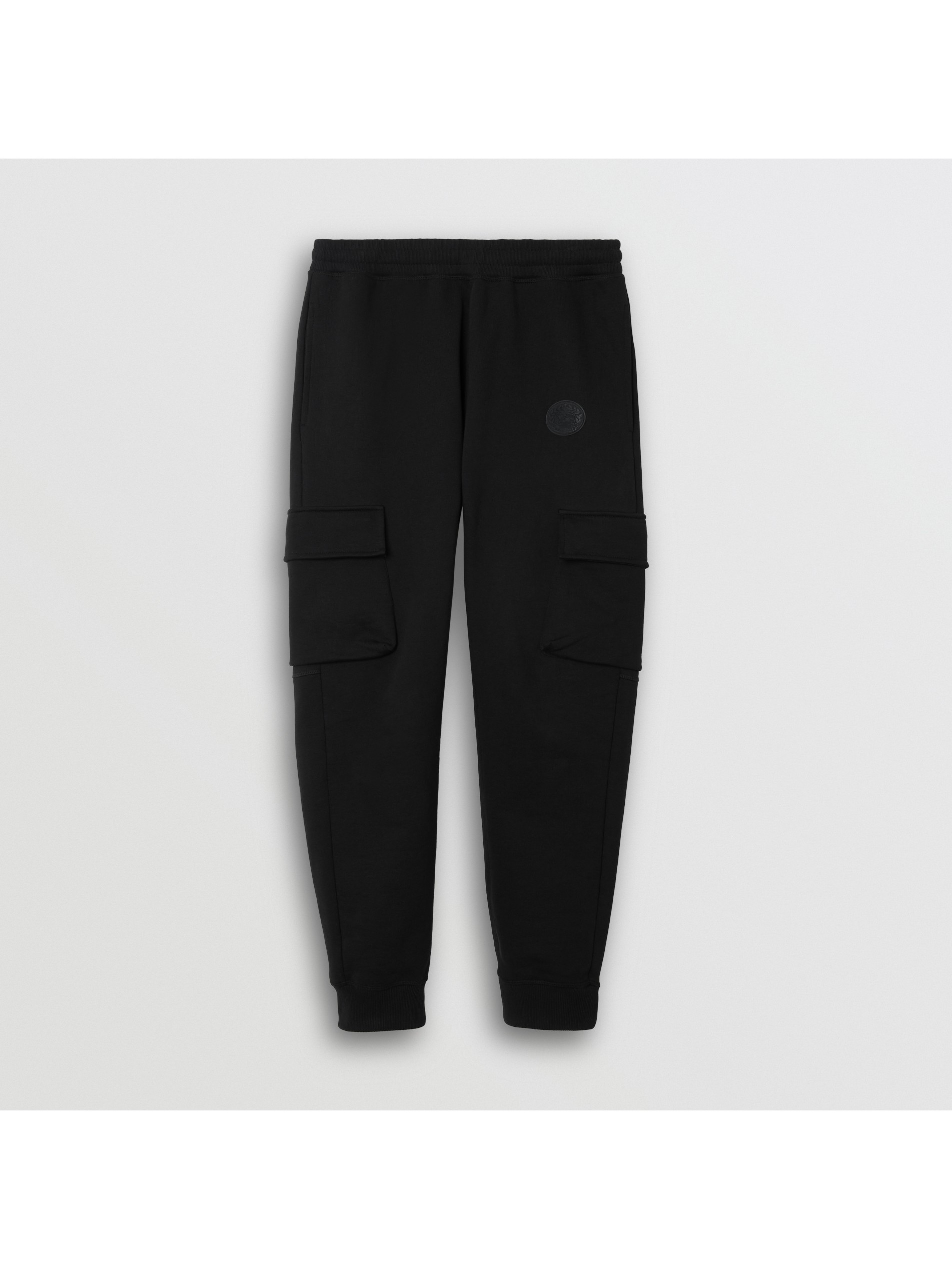 口袋装饰平织棉运动裤 (黑色) - 男士 | burberry 博柏利