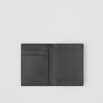Grainy Leather Folding Card Case in 