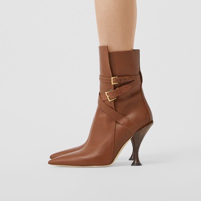 tan high ankle boots