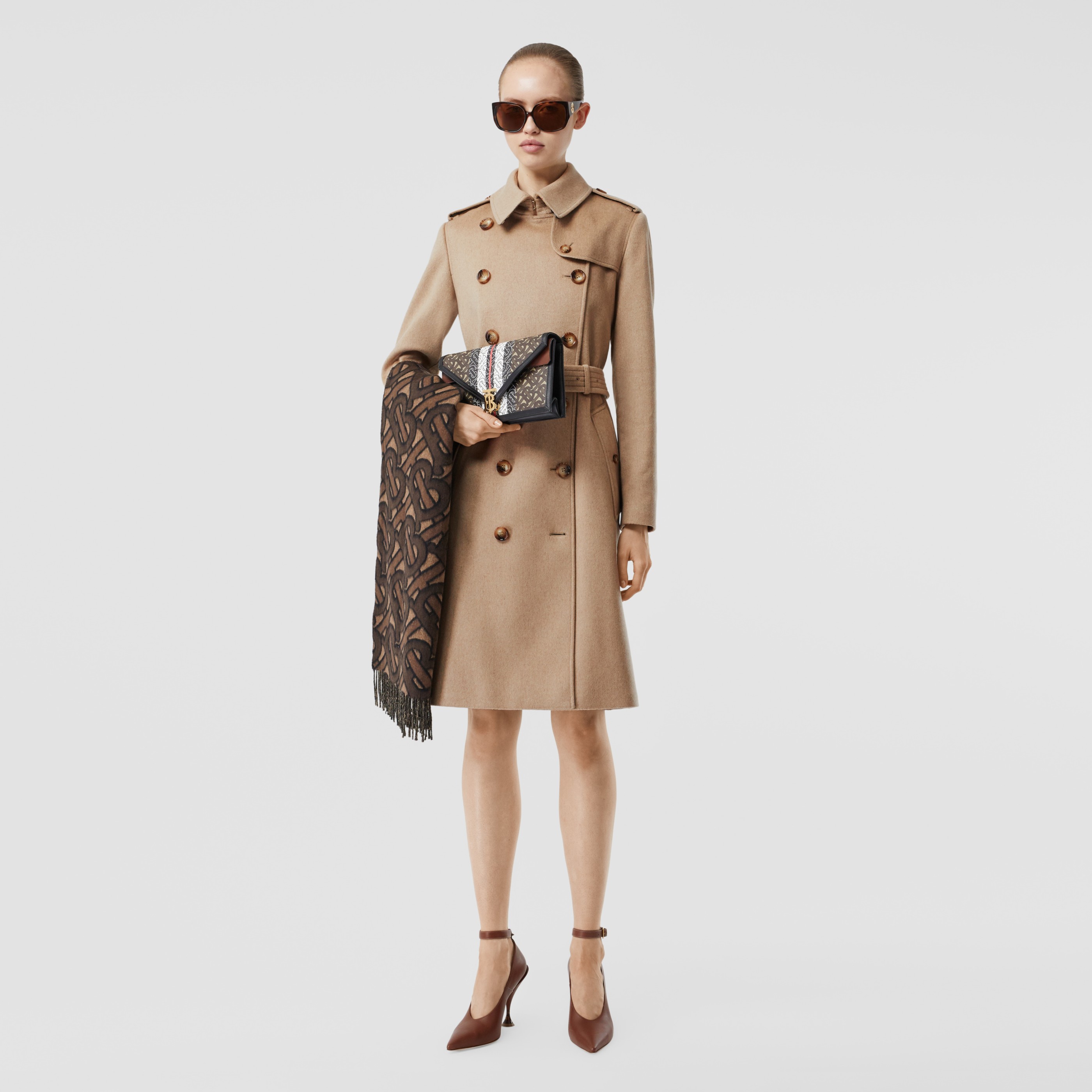 Cashmere Trench Coat in Camel - Women | Burberry® Official