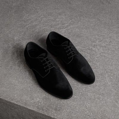 velvet derby shoes