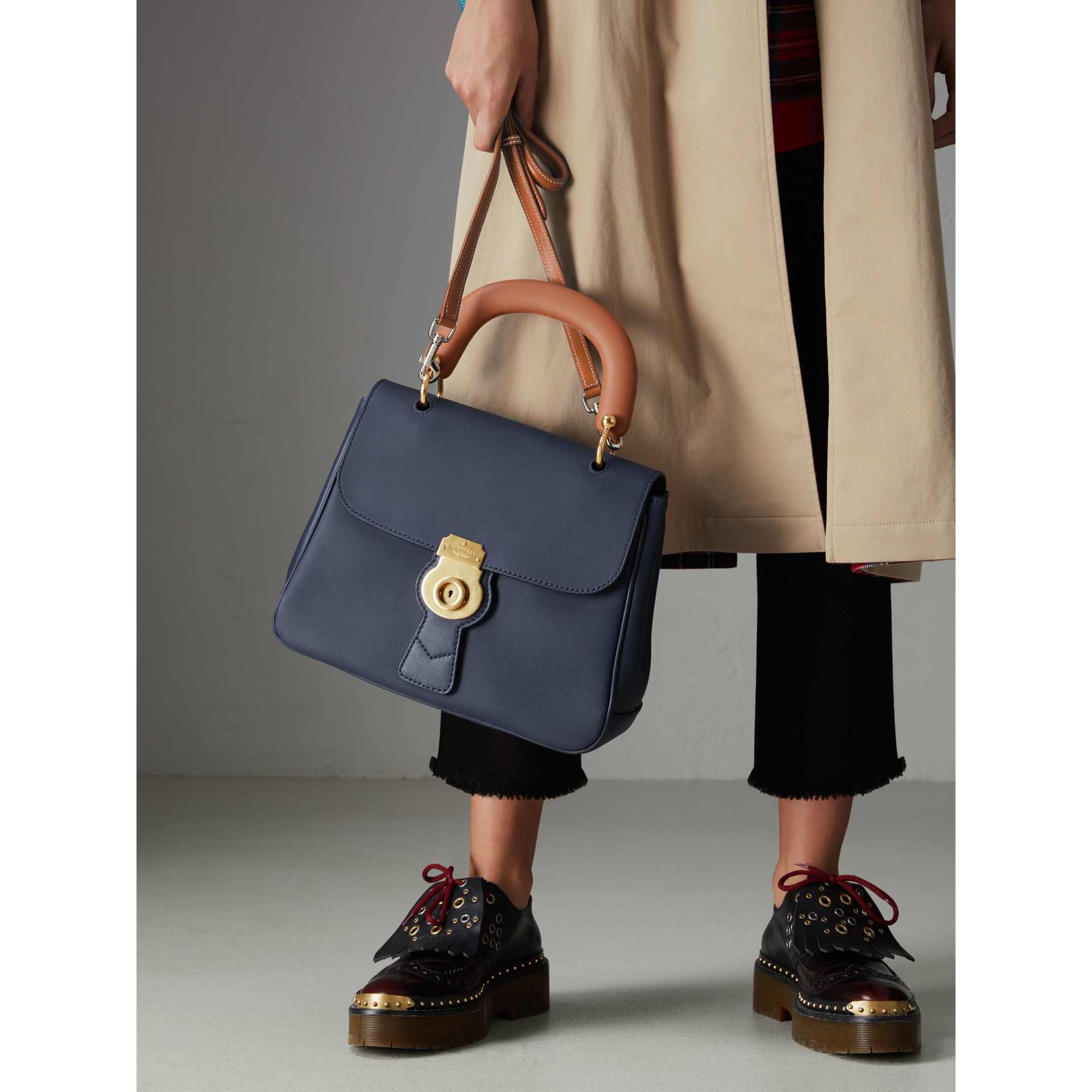 The Medium DK88 Top Handle Bag in Ink Blue Women Burberry United