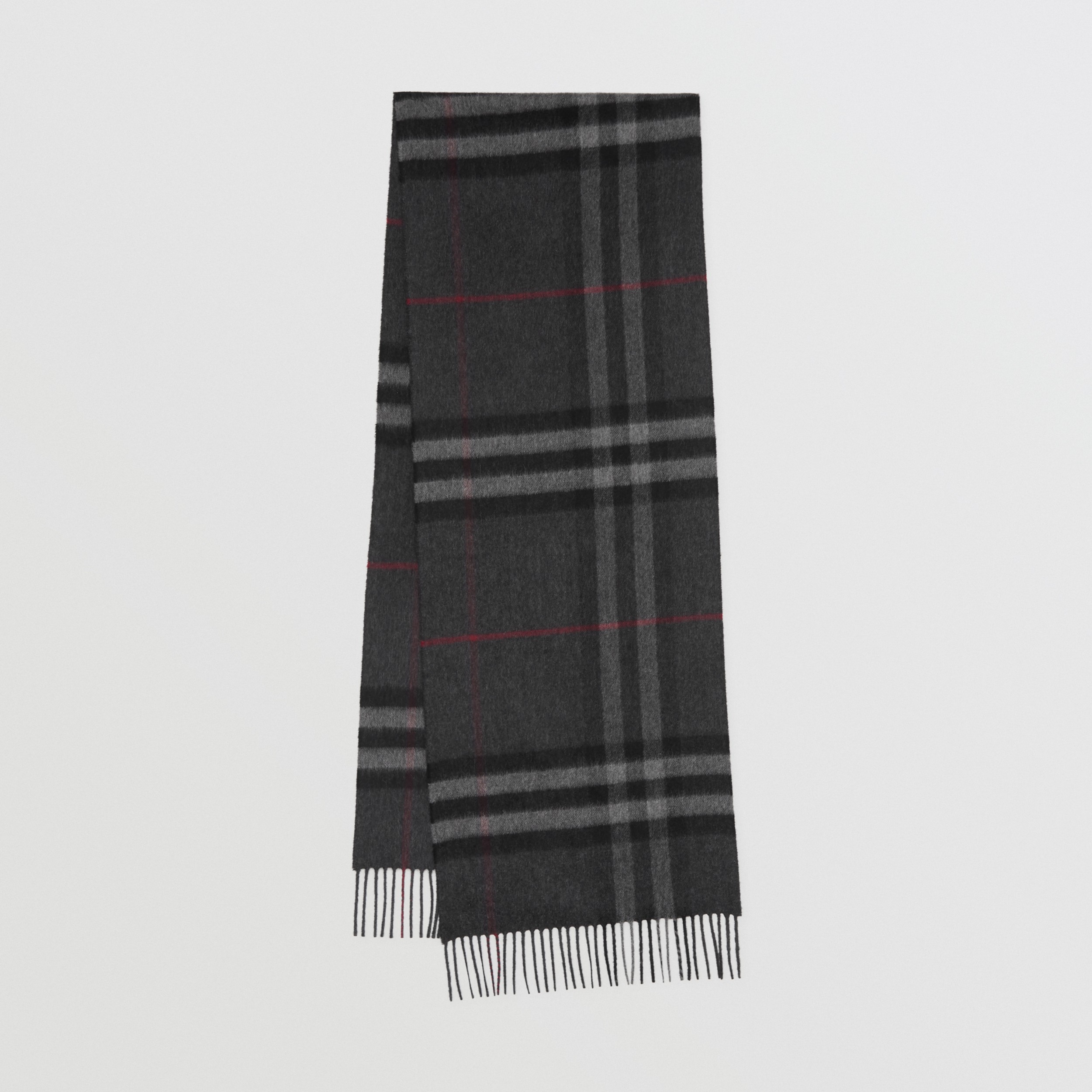 The Classic Check Cashmere Scarf in Charcoal | Burberry® Official