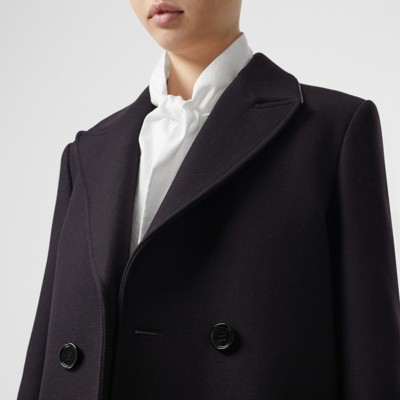 burberry wool blend tailored coat