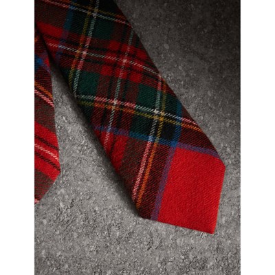 red burberry tie