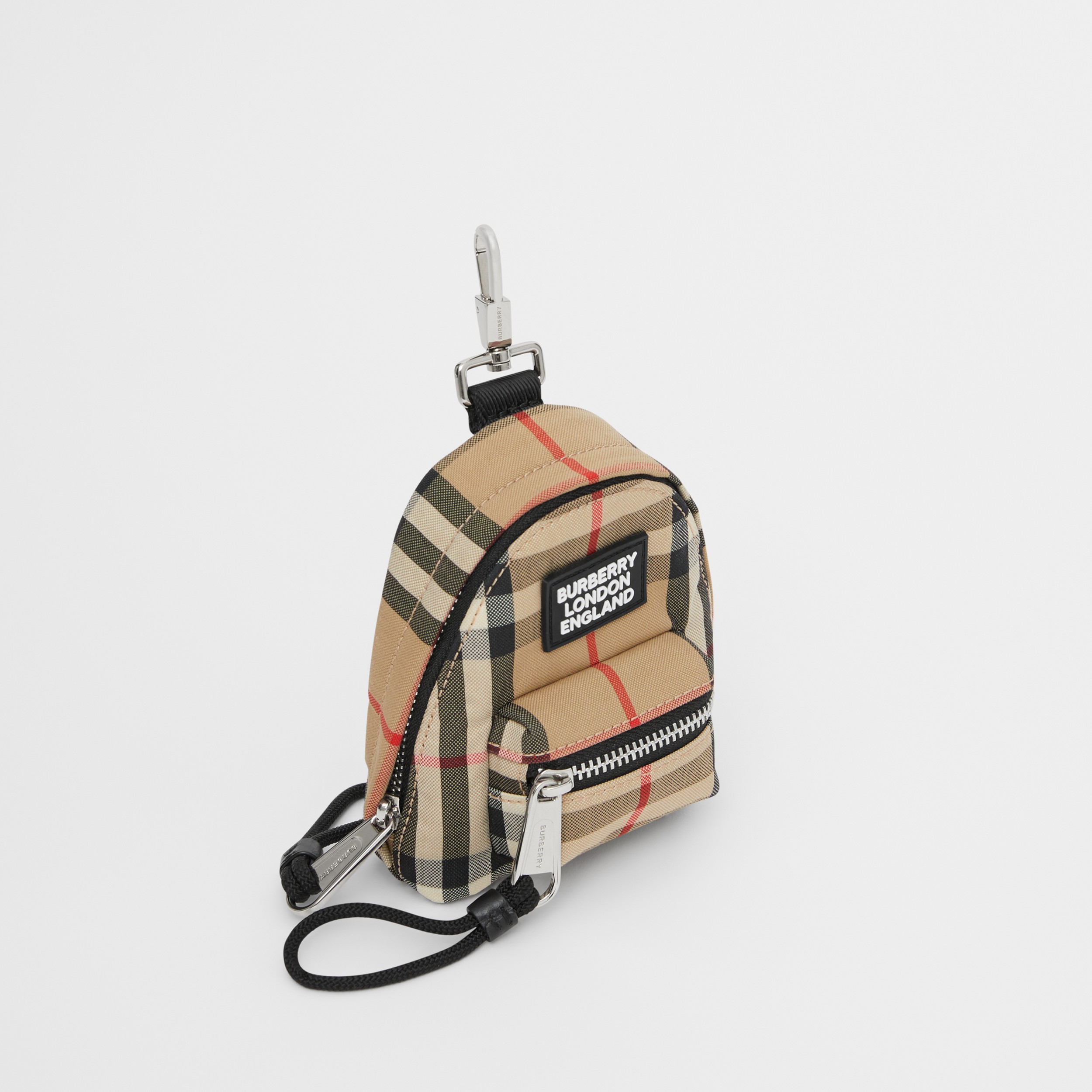 Vintage Check Backpack Charm in Archive Beige | Burberry® Official - 4