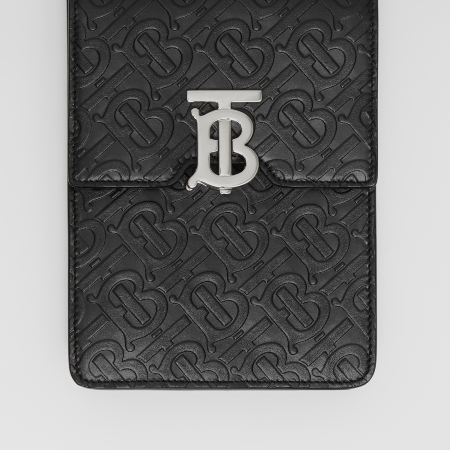 Monogram Leather Robin Bag in Black Burberry Official