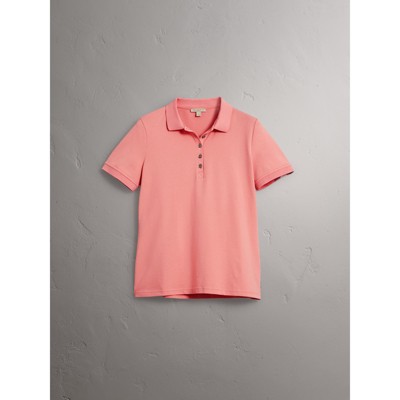 pink burberry polo