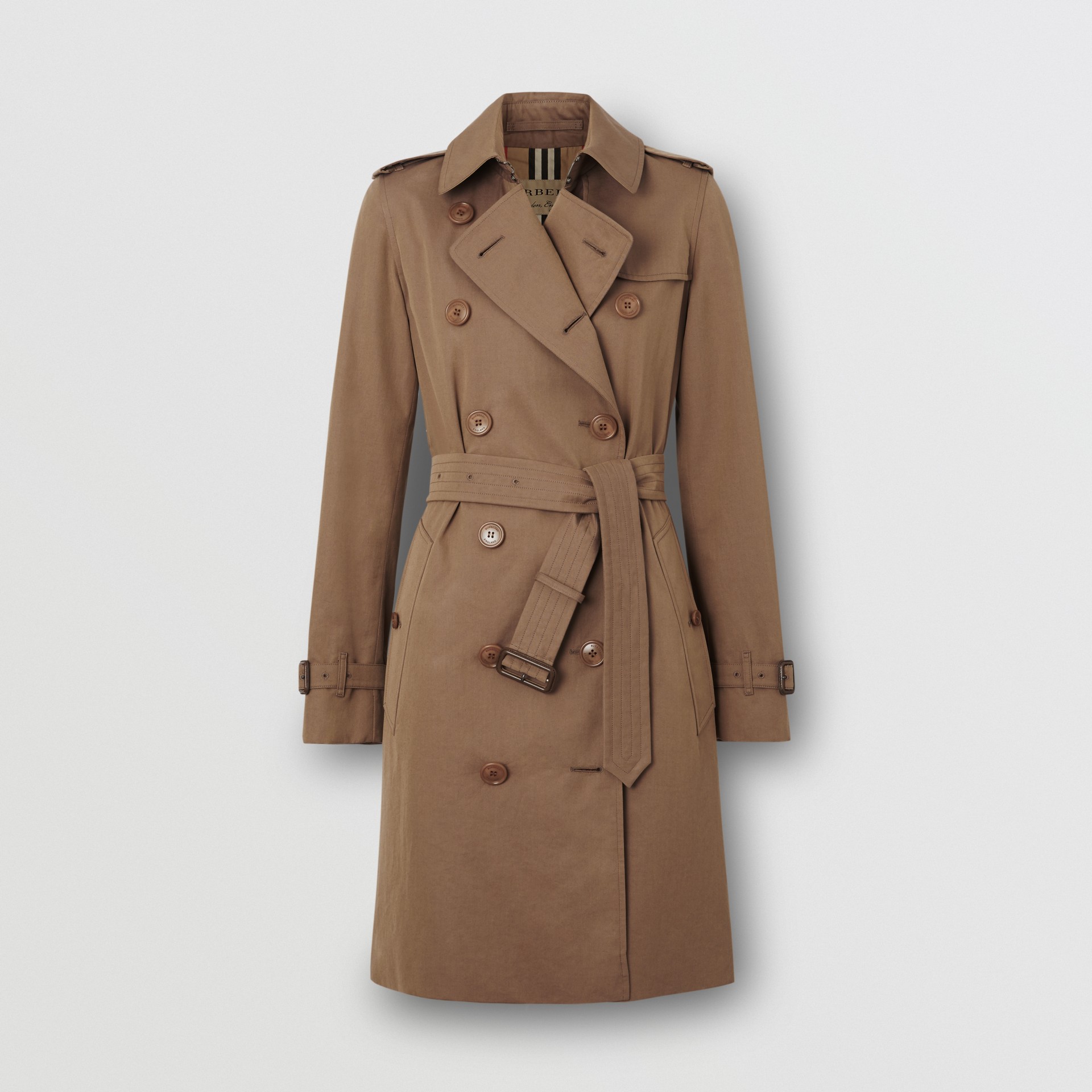 Tropical Gabardine Trench Coat in Taupe - Women | Burberry Australia