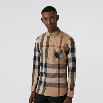 burberry camel shirt