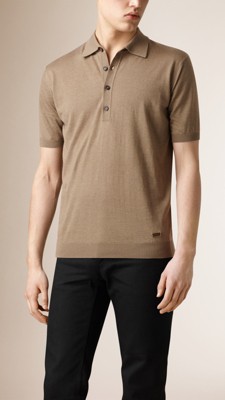 Knitted Silk Cashmere Polo Shirt