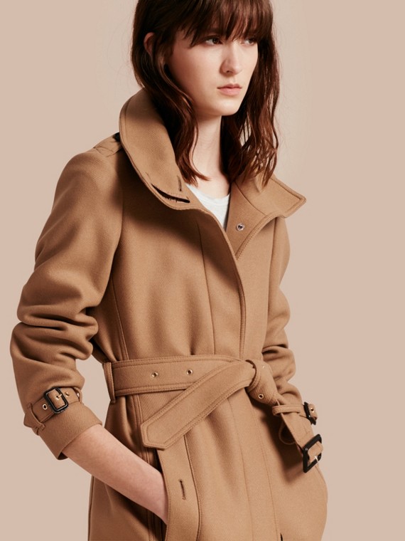 Womens Wool Winter Coat With Hood Tradingbasis Guess Belted Wool Blend Trench Coat For Women