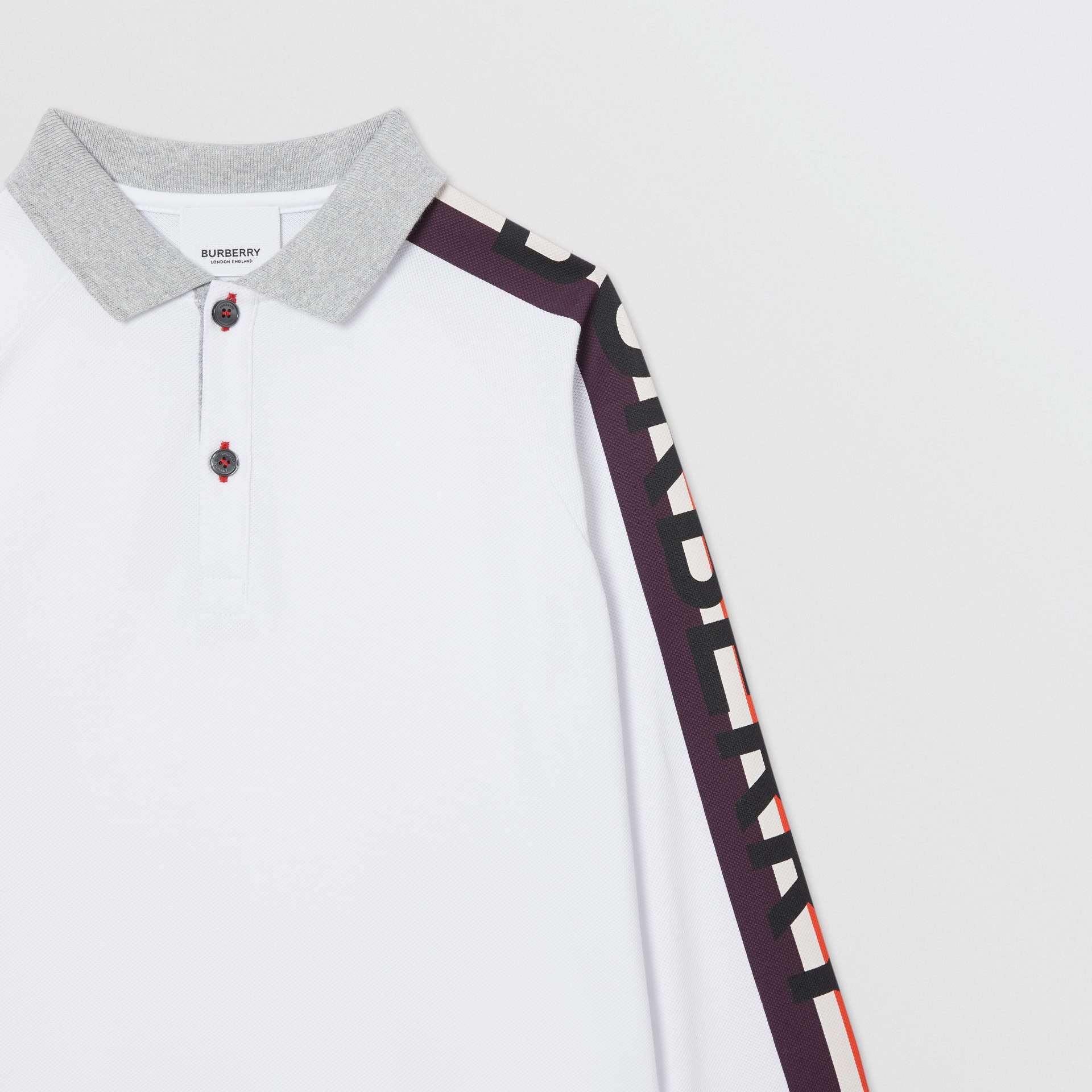 burberry polo shirt white