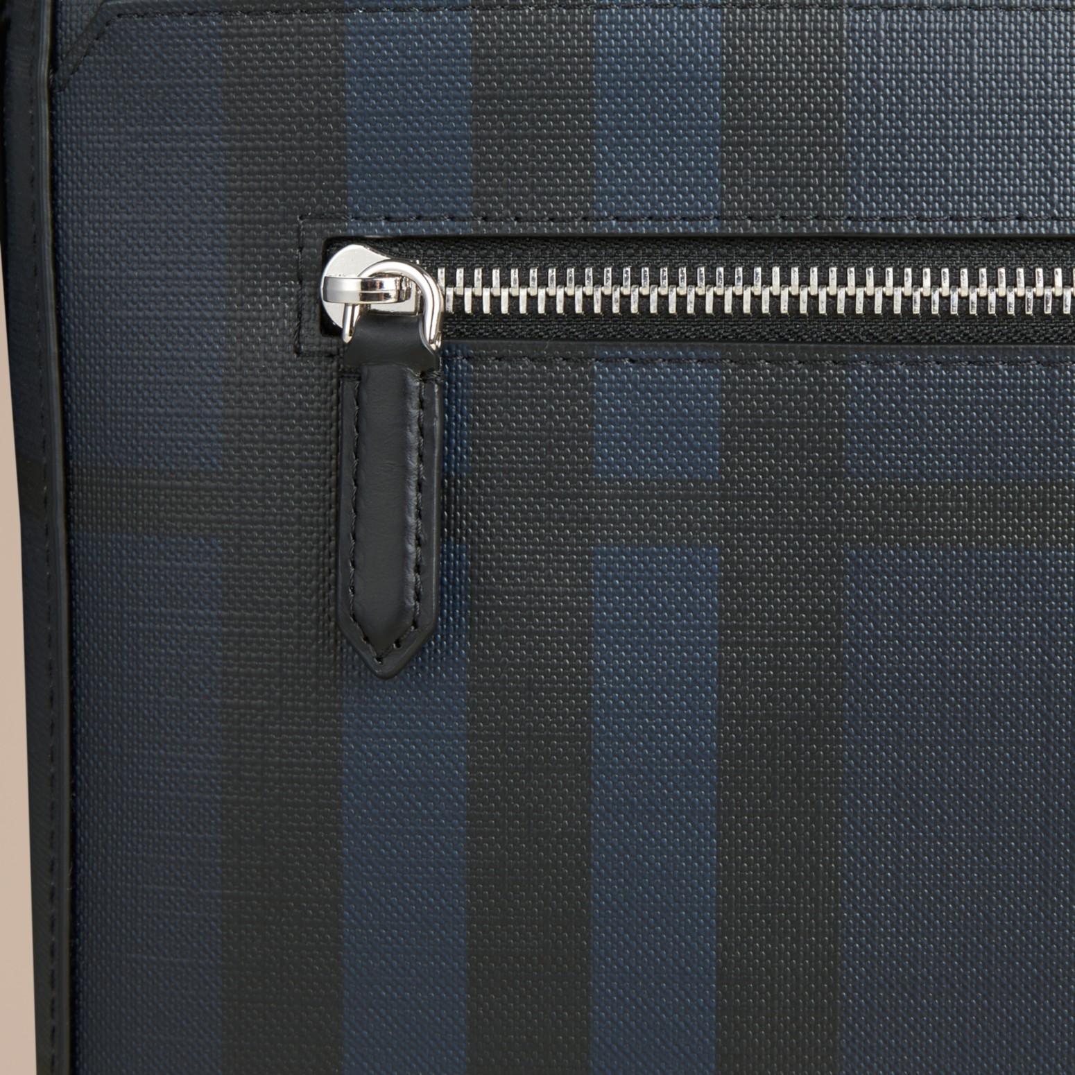 Small London Check Messenger Bag Navy/black Burberry