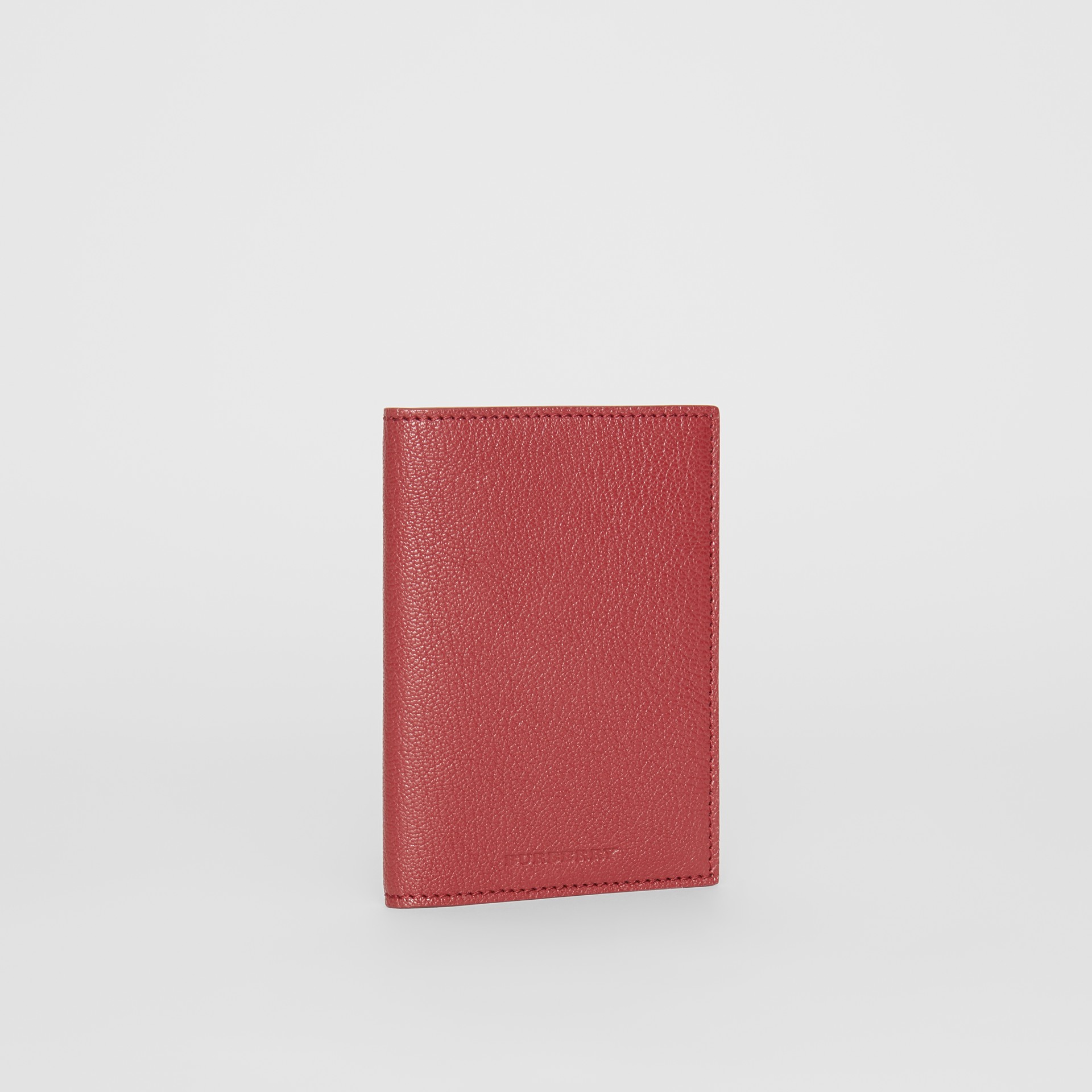 Leather Passport Holder in Crimson Burberry United States