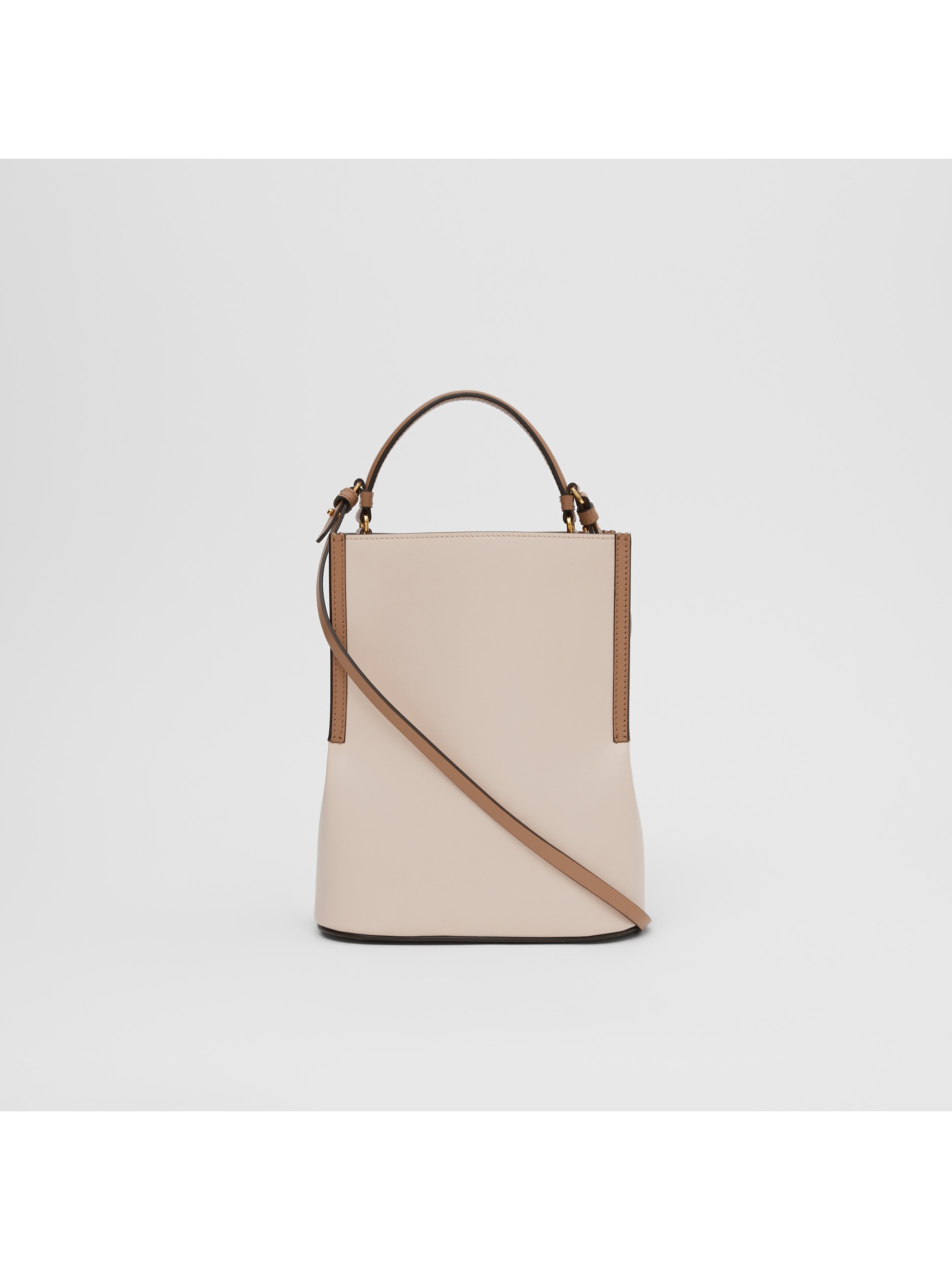 peggy - 小号双色皮革佩格水桶包 (酪乳色) - 女士 | burberry 博柏利