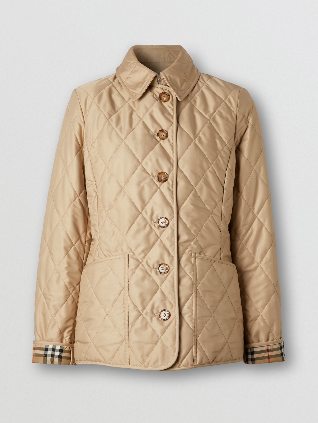 Diamond Quilted Thermoregulated Jacket in New Chino
