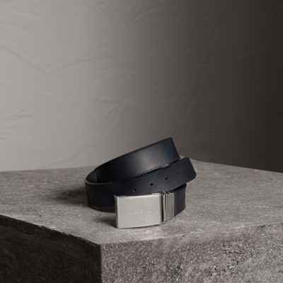 burberry house check and leather belt