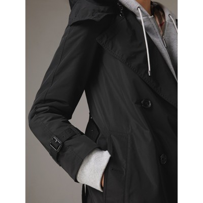 detachable hood taffeta parka